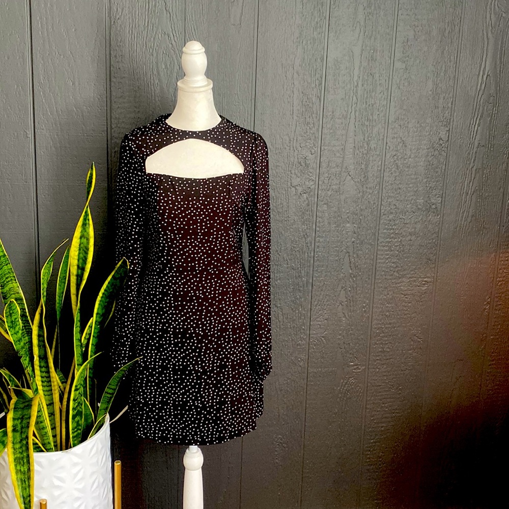 Commense Poly/Rayon Long Sleeve Mini Dress Size M